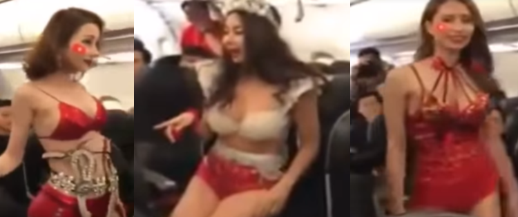 Desfile de modelos en lencería durante vuelo, provoca polémica y multa para aerolínea Desfile de modelos en lencería durante vuelo, provoca polémica y multa para aerolínea