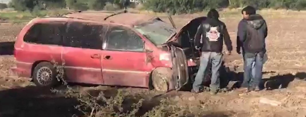 Fuerte volcadura en la 120 km 7 Fuerte volcadura en la 120 km 7