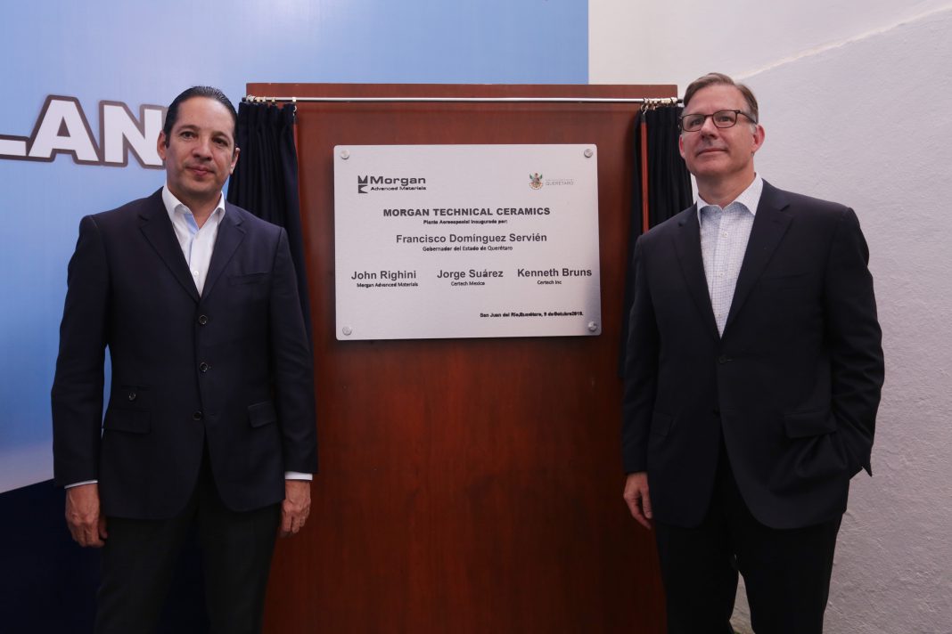 Inaugura Gobernador nueva planta de Morgan Advanced Materials con una generación de 450 empleos de alta especialización Inaugura Gobernador nueva planta de Morgan Advanced Materials con una generación de 450 empleos de alta especialización