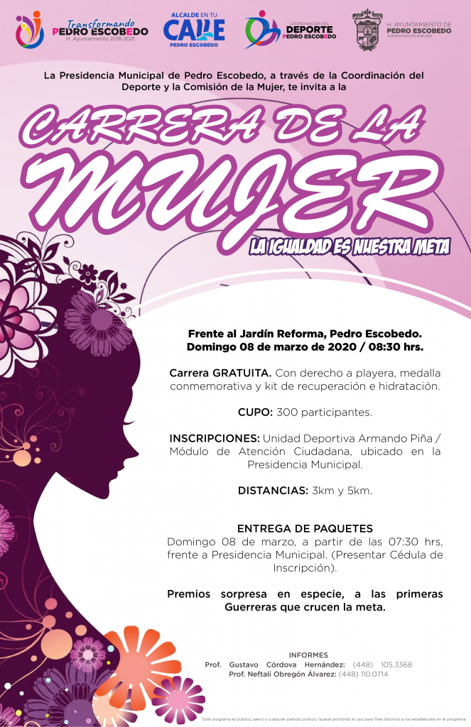 CARRERA DE LA MUJER EN PEDRO ESCOBEDO LA IGUALDAD ES NUESTRA META - El ...