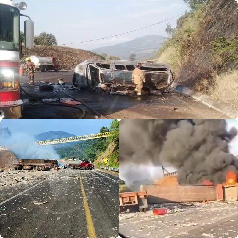 Trágico accidente en la autopista Siglo XXI cobró la vida de ocho personas en el tramo entre Uruapan y Pátzcuaro, Michoacán. Un tráiler y una camioneta tipo Urvan colisionaron de frente a la altura del kilómetro 90, lo que provocó que ambos vehículos se volcaran e incendiaran, dejando a la mayoría de sus ocupantes sin posibilidad de escape.Una menor de edad que viajaba en la camioneta resultó con graves quemaduras y fue trasladada de emergencia a un hospital de Morelia a bordo de un helicóptero del Gobierno del Estado.Toda la familia hoy fallecida había salido de la comunidad de El Salitre delegación de Santa Rosa Jauregui en Querétaro.Inicialmente, se reportaron siete personas fallecidas, pero minutos después, una más sucumbió a las heridas tras ser rescatada de los vehículos calcinados. Los cuerpos fueron trasladados al Servicio Médico Forense (Semefo) para los estudios correspondientes y su eventual identificación.