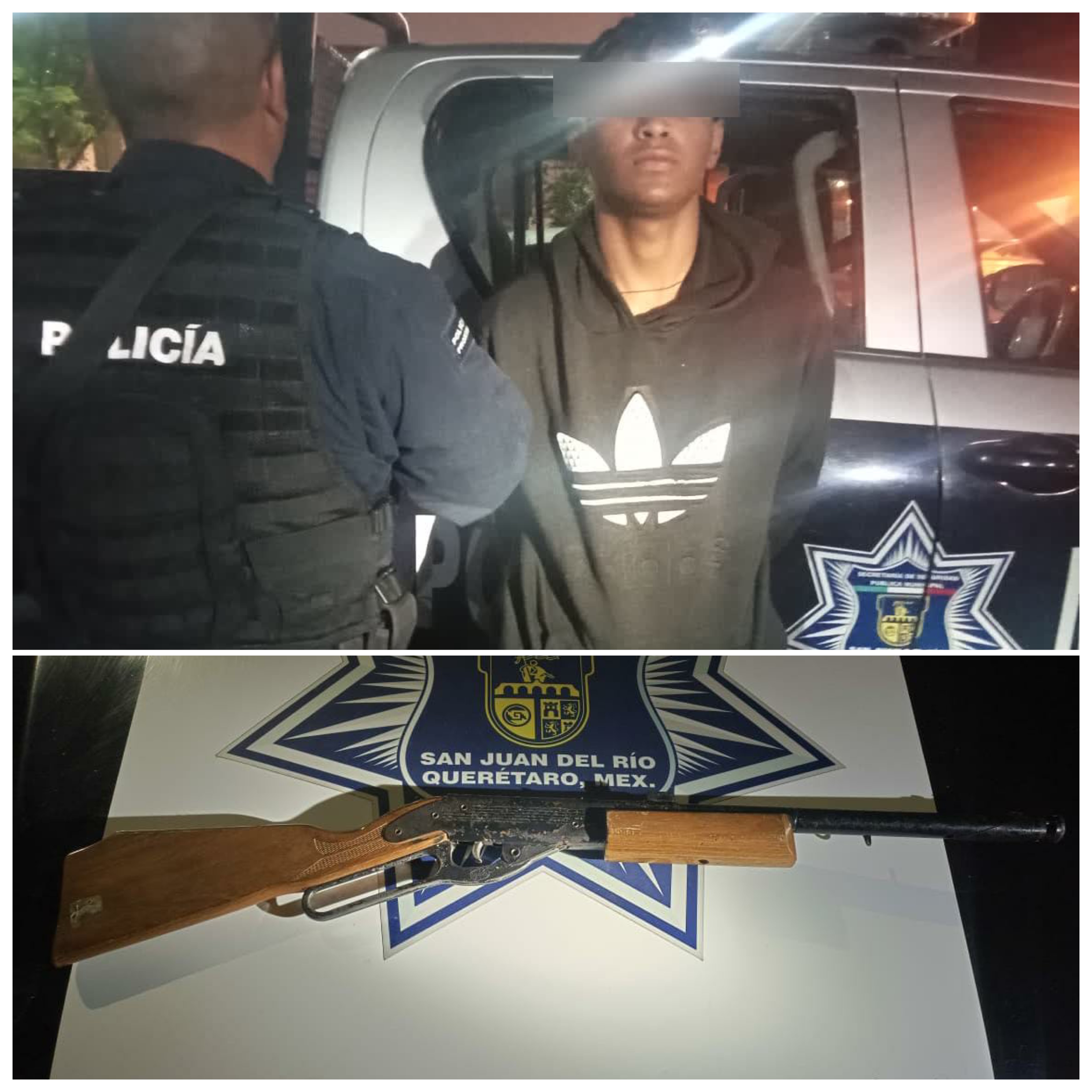 Oficiales de la SSPMSJR detienen a una persona por portación de armas prohibidas Oficiales de la SSPMSJR detienen a una persona por portación de armas prohibidas