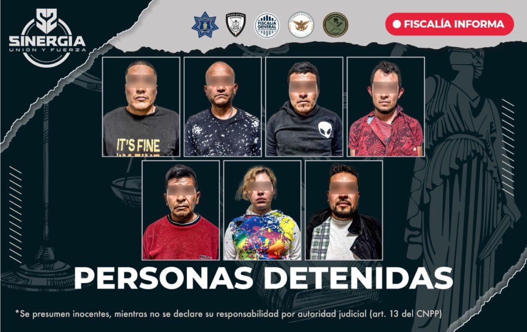Detiene FGE a 7 personas durante cateos en Sinergia, en Cadereyta de Montes Detiene FGE a 7 personas durante cateos en Sinergia, en Cadereyta de Montes
