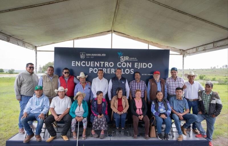 Roberto Cabrera sostiene encuentro con integrantes del Ejido Potrerillos