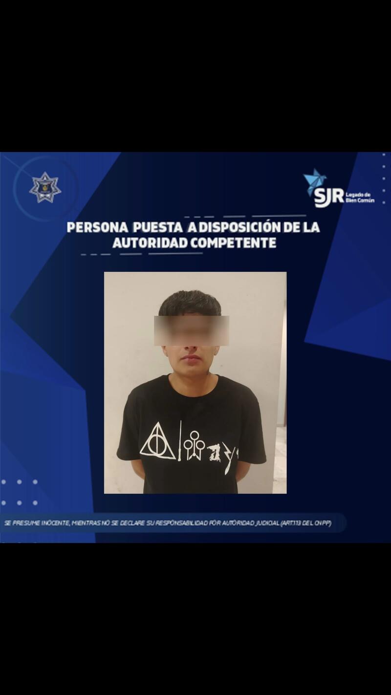 SSPM-SJR detiene a persona por robo a comercio en la colonia Centro
