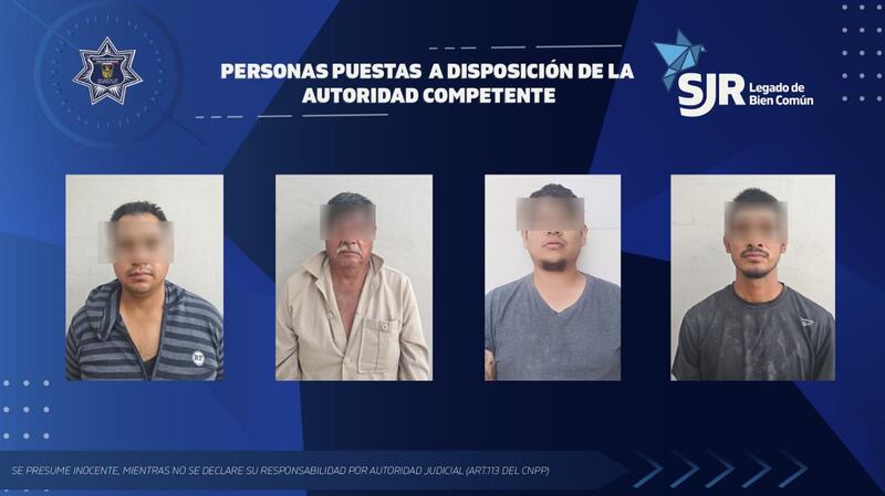 Atiende SSPM-SJR reportes ciudadanos con operativos de control vehicular dejando 4 detenidos