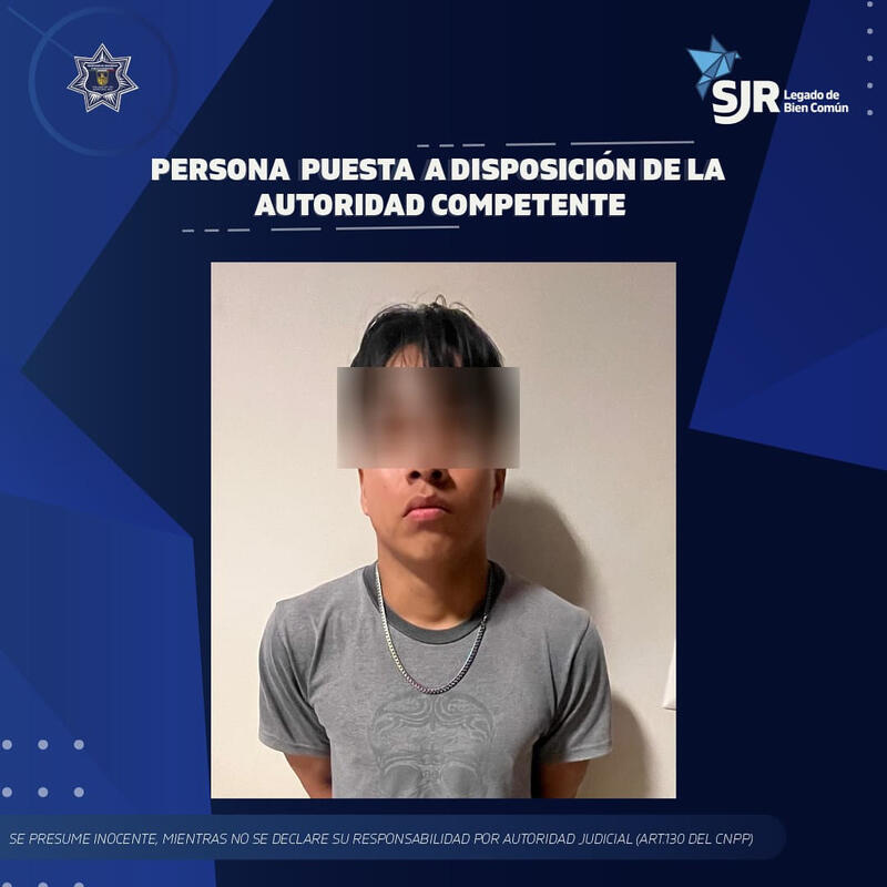 Elementos de la SSPM-SJR detienen a una persona por presunta violación