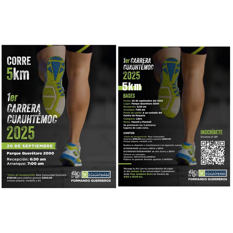 Prepárate para la 1er Carrera de la Universidad Cuauhtémoc. Prepárate para la 1er Carrera de la Universidad Cuauhtémoc.