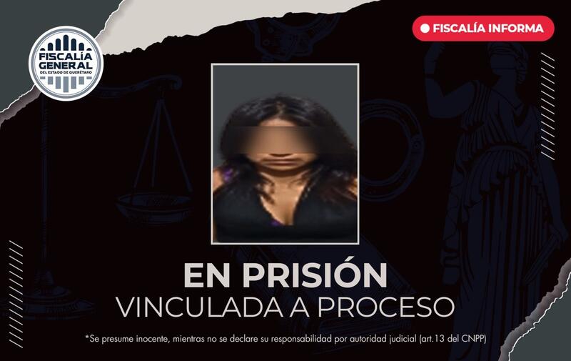 En prisión por robo, vinculada por 8 carpetas de investigación Borrador automático