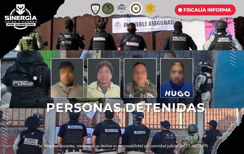 Cinco cateos en Querétaro y El Marqués dejan cuatro detenidos y el aseguramiento de armas, droga e inmuebles Cinco cateos en Querétaro y El Marqués dejan cuatro detenidos y el aseguramiento de armas, droga e inmuebles