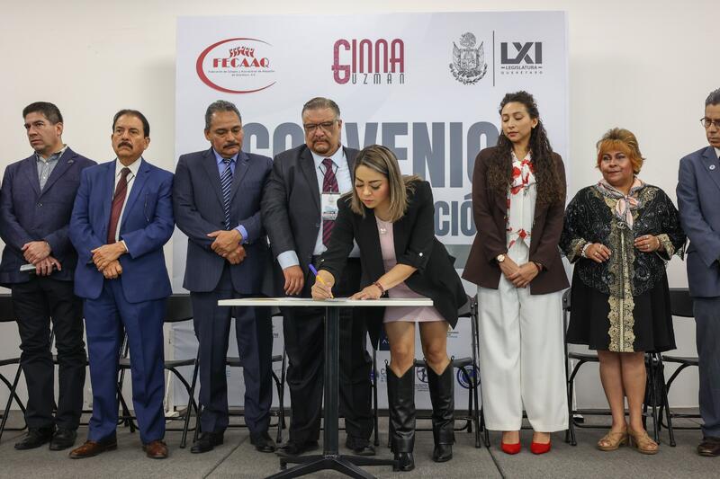 Firman Convenio de Colaboración Poder Legislativo y Federación de Colegios y Asociaciones de Abogados de Querétaro, A.C. (FECAAQ) Borrador automático