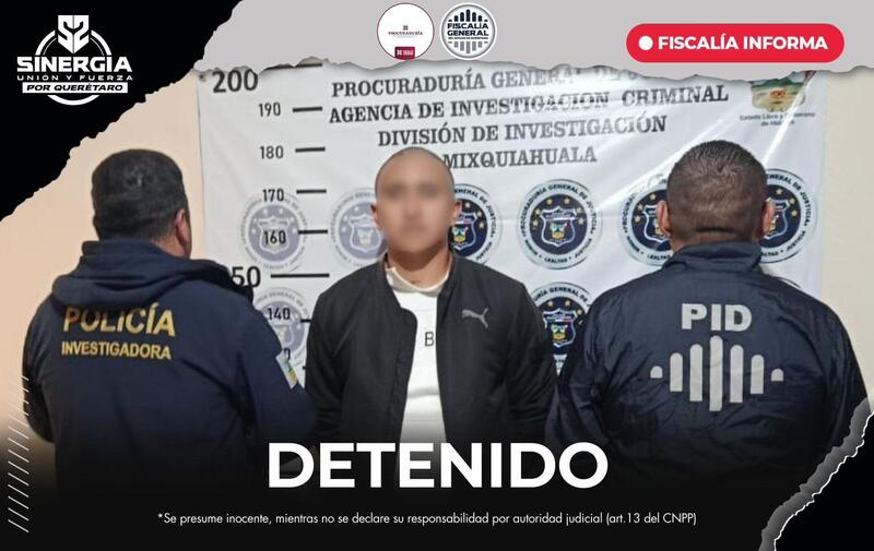 Sinergia por Querétaro cumplimenta orden de aprehensión en Hidalgo por robo específico Sinergia por Querétaro cumplimenta orden de aprehensión en Hidalgo por robo específico