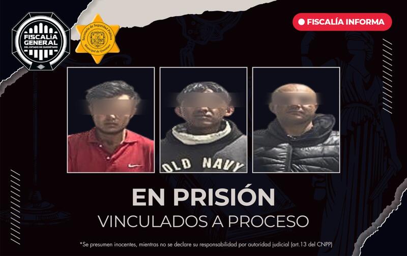 Tres en prisión por robo calificado en la colonia La Peña Borrador automático