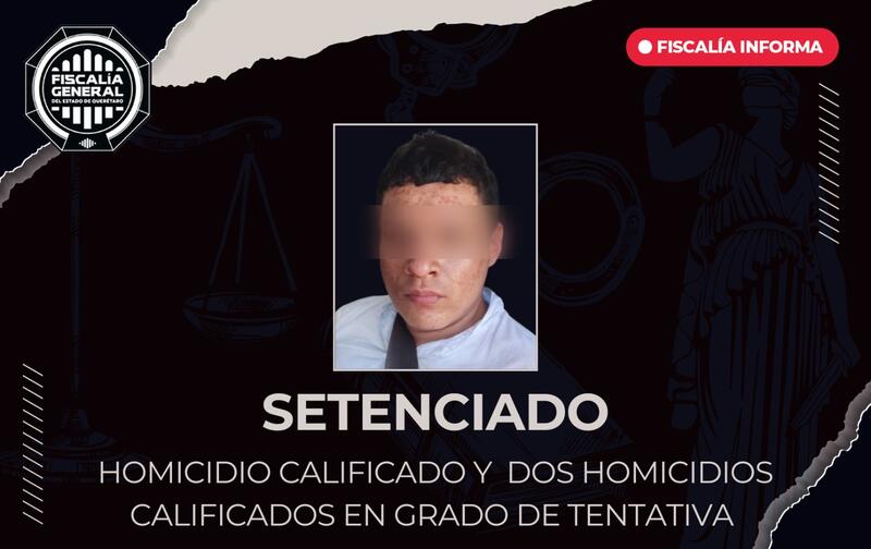 Jorge de Jesús “N” recibe sentencia de 99 años de prisión por homicidio calificado y tentativa de homicidio ocurrido fuera de un restaurante en Juriquilla Borrador automático