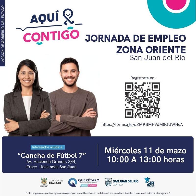 Realizarán jornada laboral en San Juan del Río con más de 350 oportunidades de empleoNuevo título.
