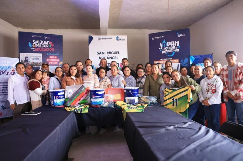 Roberto Cabrera fortalece la paz comunitaria en San Miguel Arcángel con entrega de apoyos y nuevo comité ciudadano