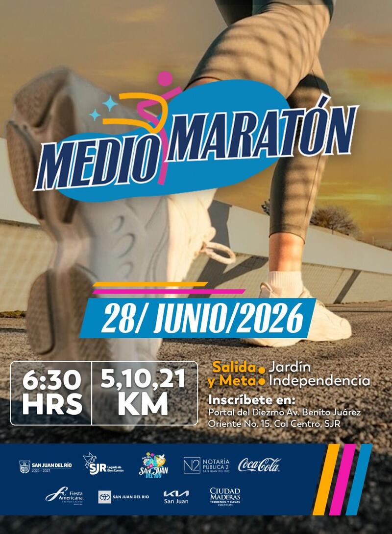 Medio Maratón de la Feria de San Juan del Río 2026 cambia de fecha Borrador automático