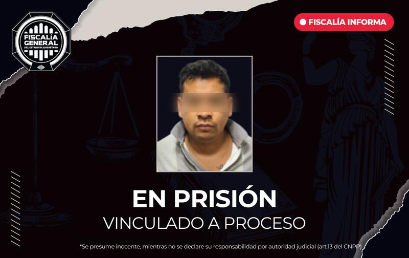 Vinculan a proceso a presunto responsable de homicidio en El Marqués Borrador automático