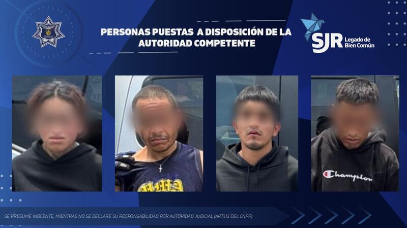 Detiene SSPM-SJR a cuatro personas por presunto robo con violencia en comercio del Centro Borrador automático