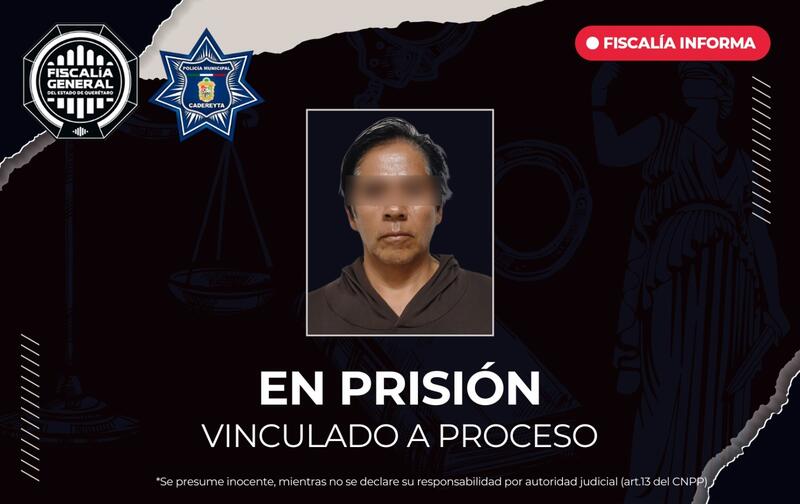 Vinculan a proceso a presunto responsable de triple homicidio en Cadereyta de Montes